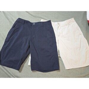 Lot Of 2 Under Armour Flat Front Heat Gear 9in Inseam shorts Golf  Size 30